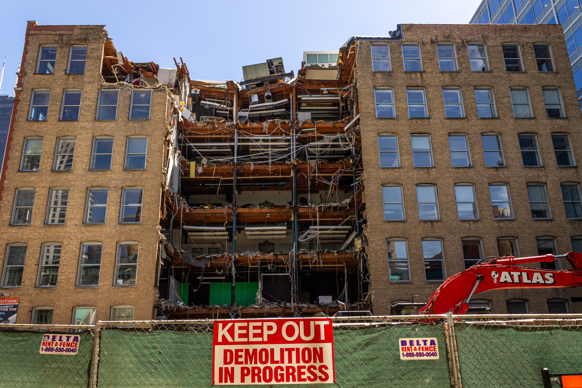 168 North Clinton demolition progress