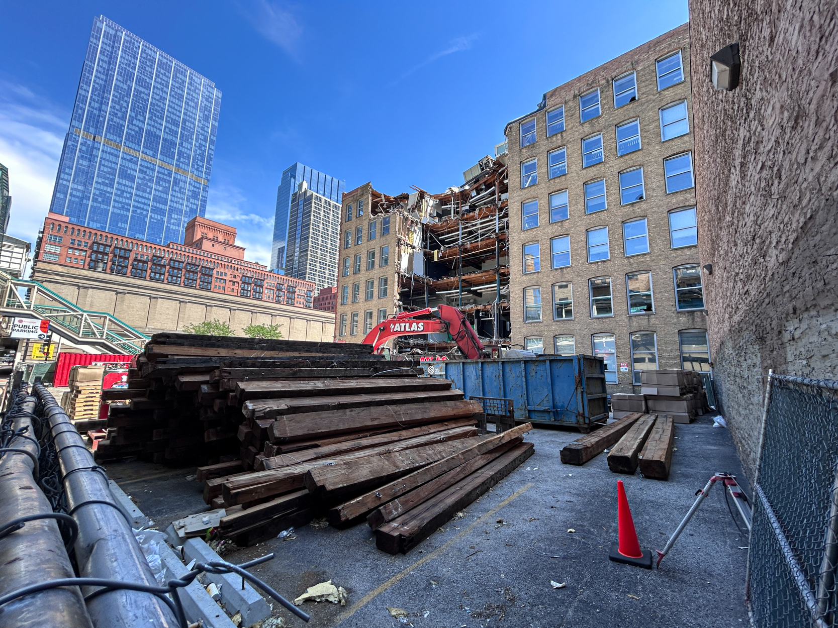 168 North Clinton demolition progress