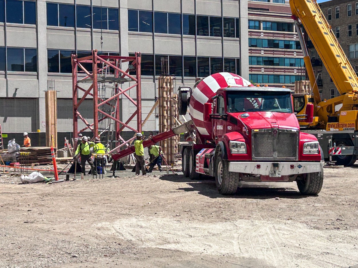 566 West Van Buren tower crane base planted