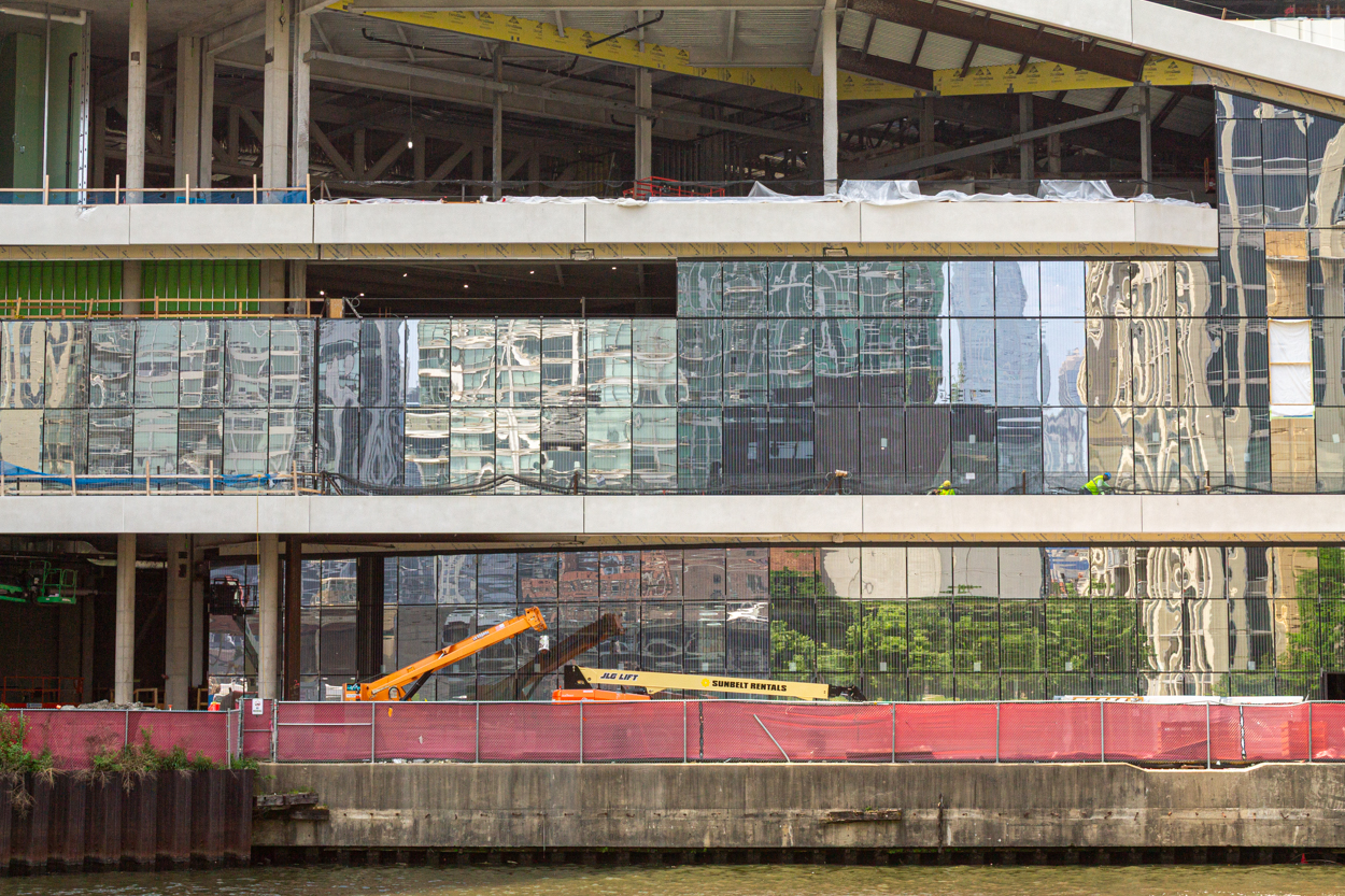Bally's Casino glass installation progress June 2026