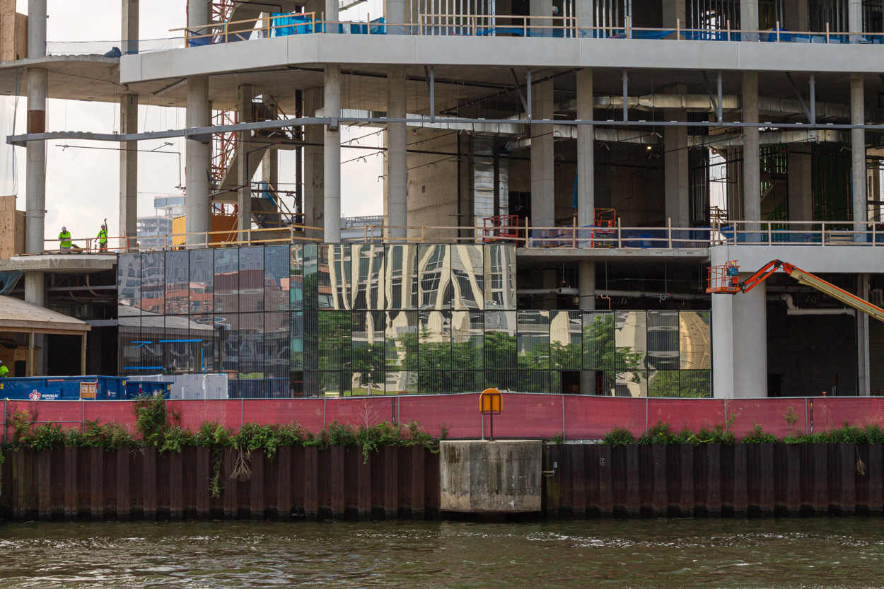 Bally's Casino glass installation progress June 2026