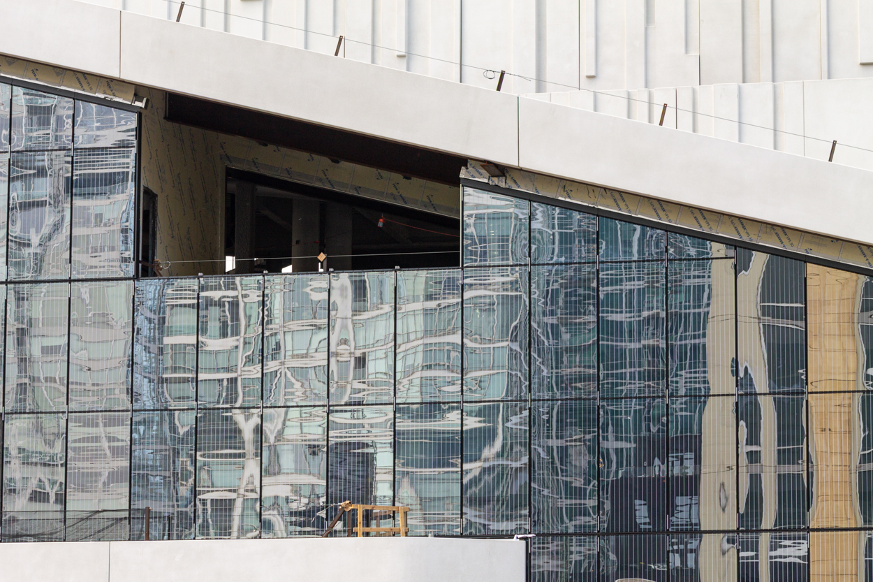 Bally's Casino glass installation progress June 2026
