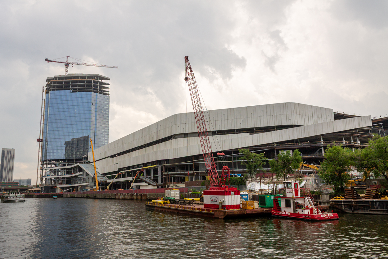 Bally's Casino glass installation progress June 2026