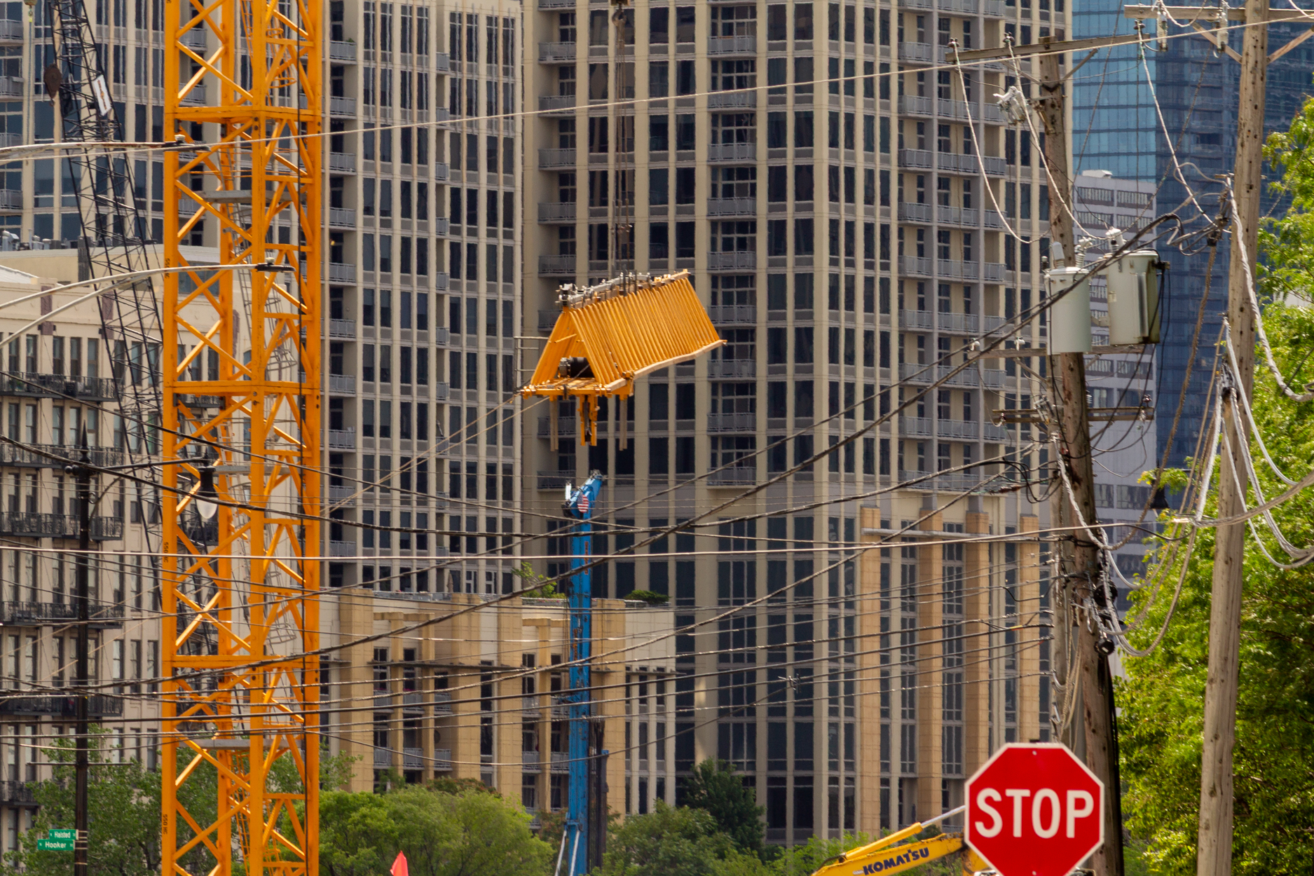 Halsted Pointe tower crane assembly