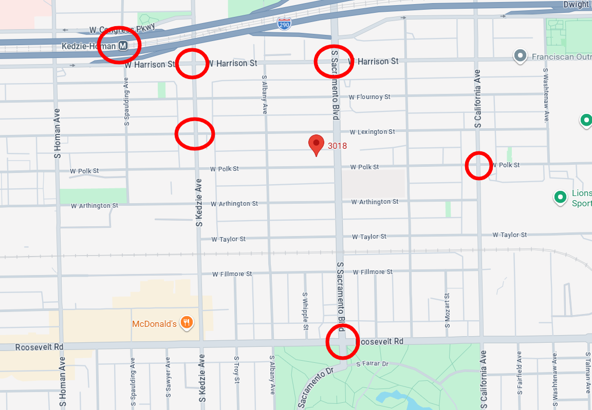 Three-flat permitted at 3018 West Polk Street