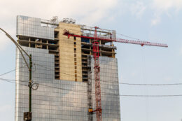 Bally's Casino tower crane coming down