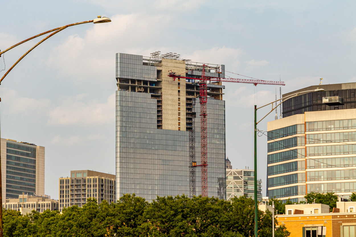 Bally's Casino tower crane coming down