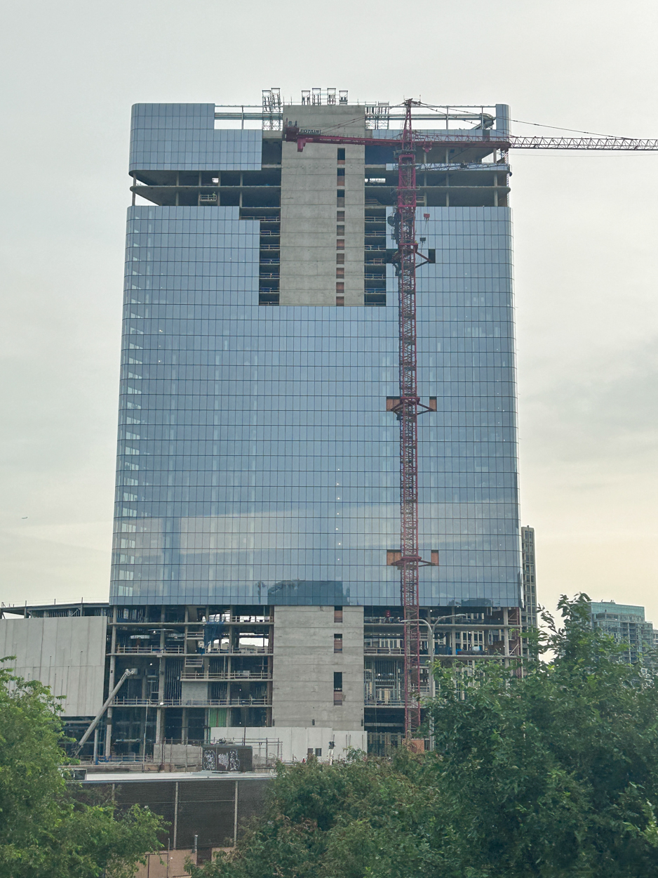 Bally's Casino tower crane coming down