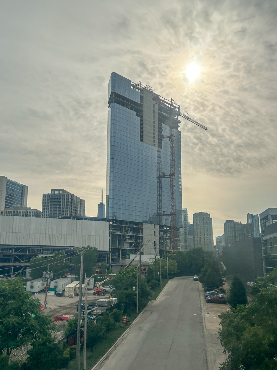 Bally's Casino tower crane coming down