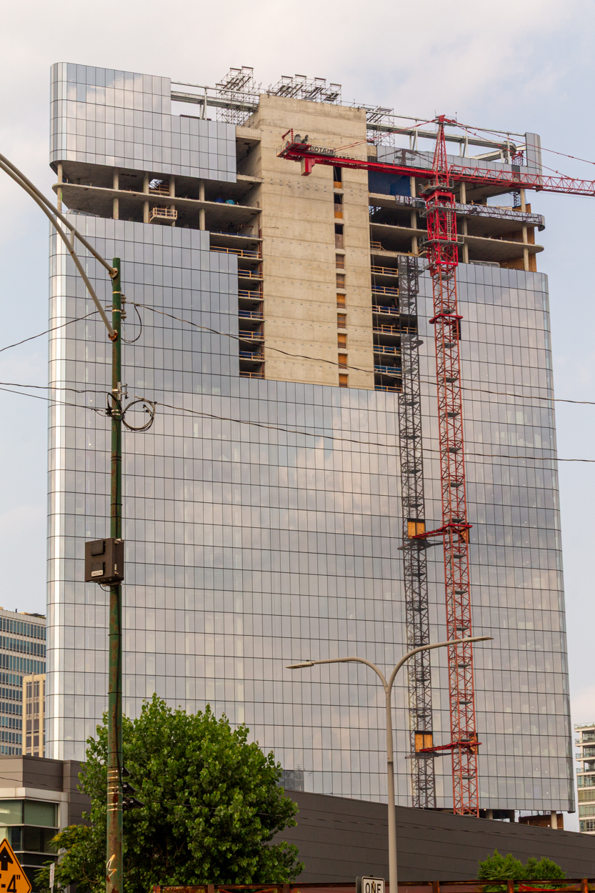Bally's Casino tower crane coming down