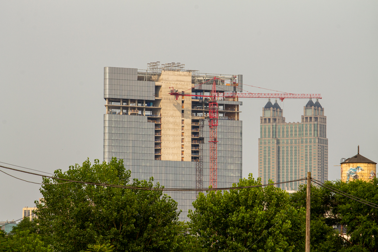 Bally's Casino tower crane coming down
