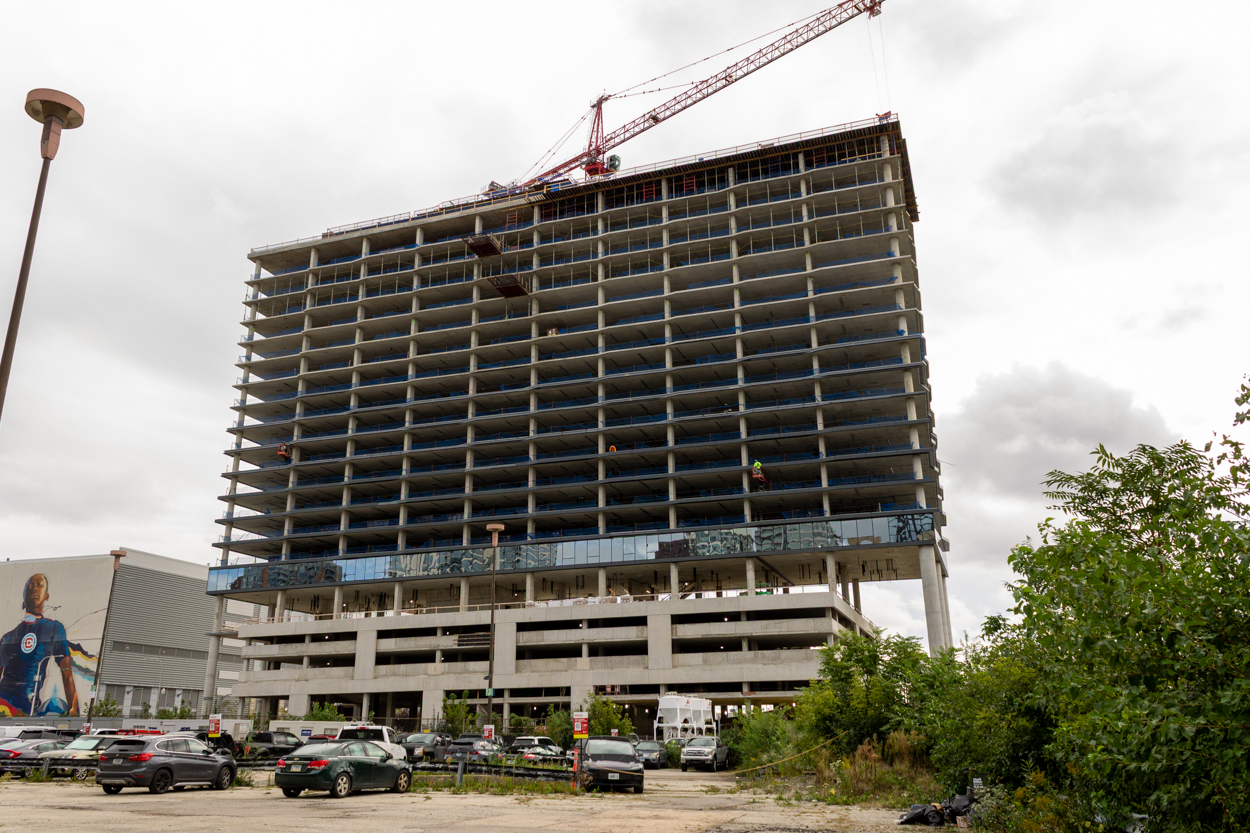 1010 South Wells first glass
