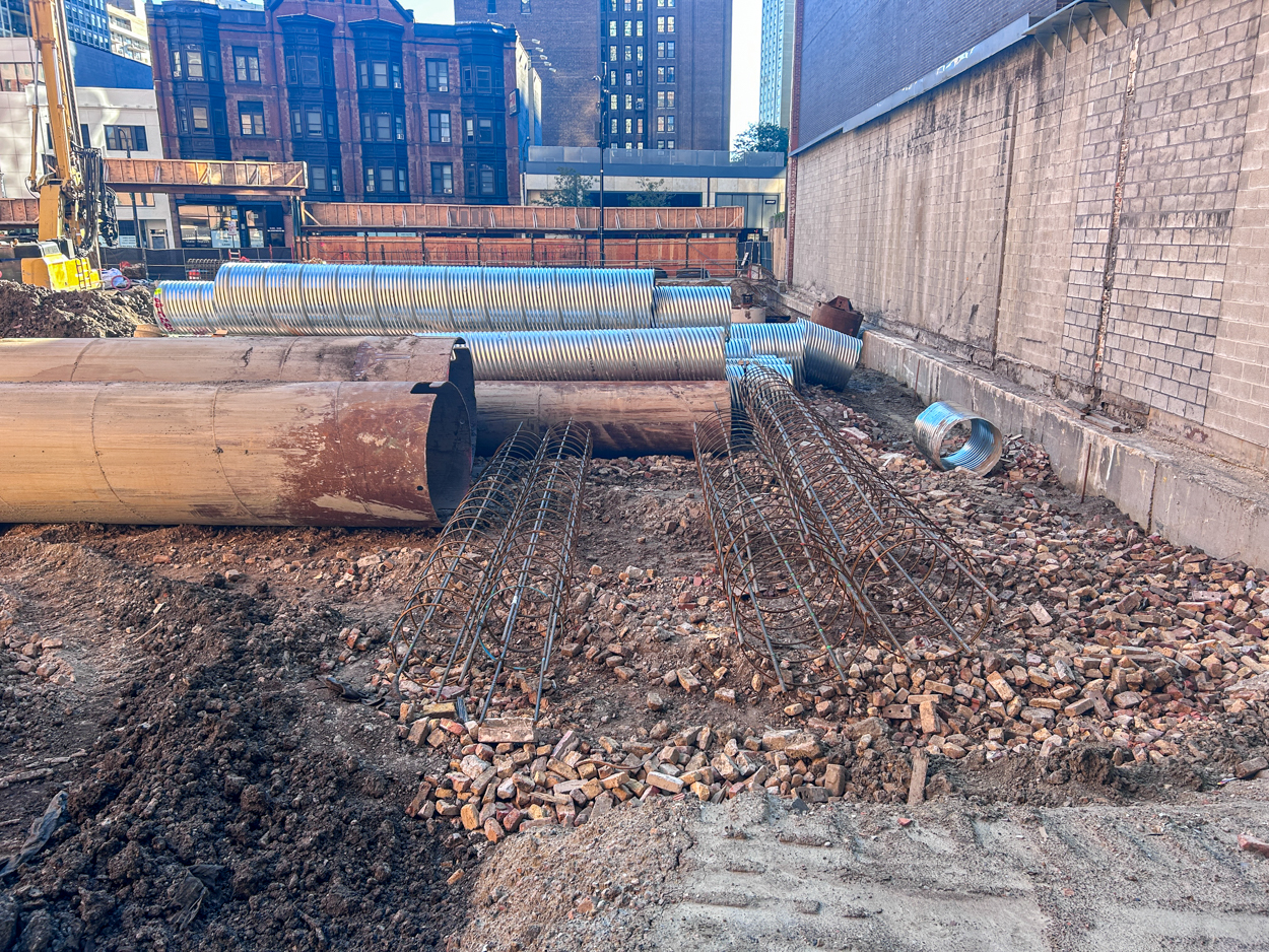7 West Elm caisson work