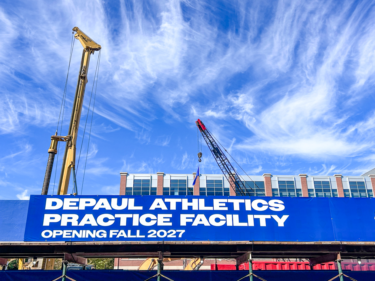 DePaul Athletics practice facility caisson work