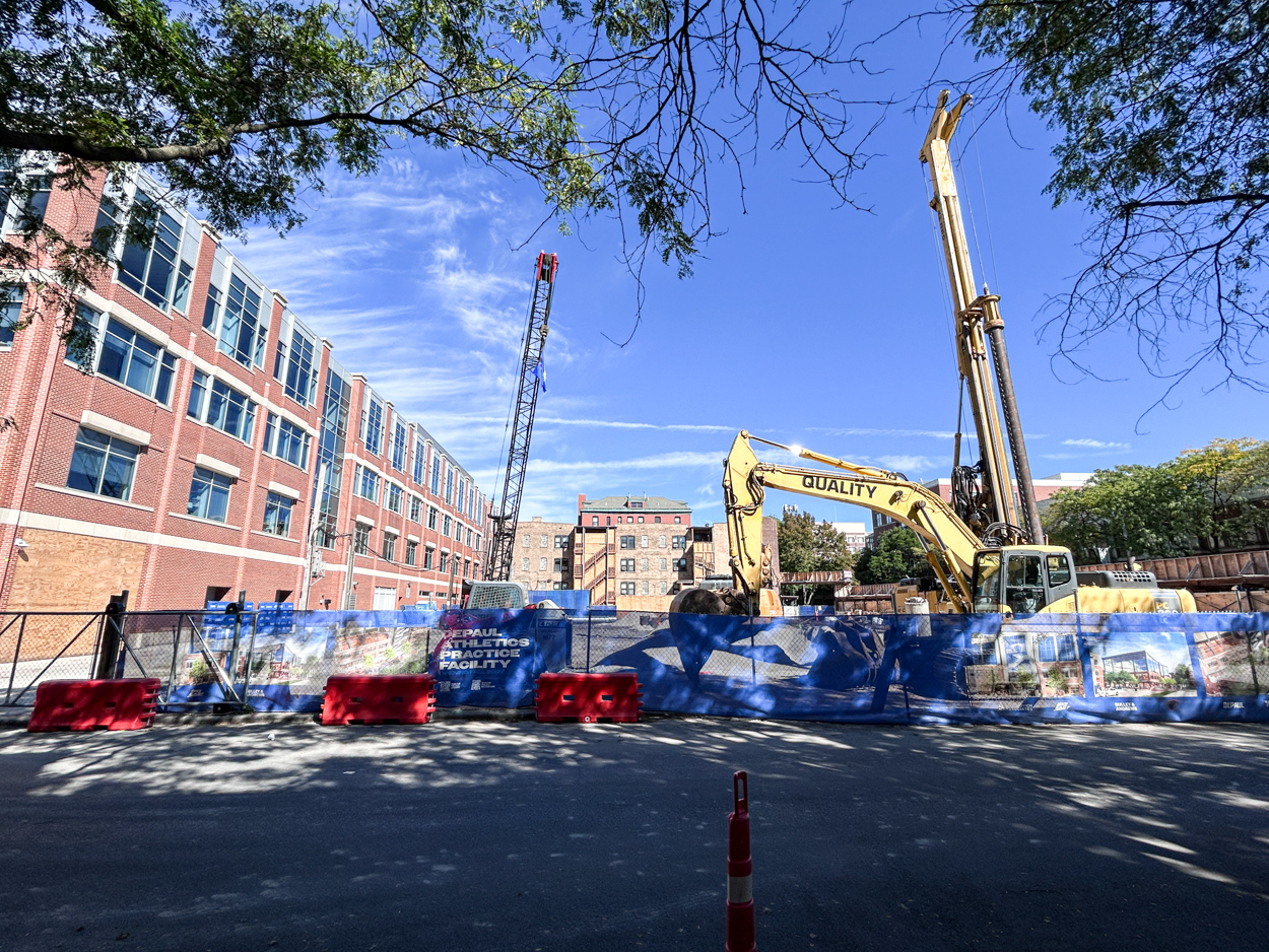 DePaul Athletics practice facility caisson work