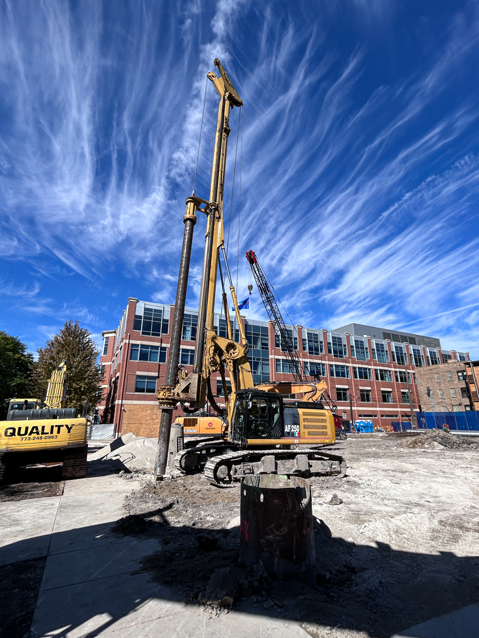 DePaul Athletics practice facility caisson work
