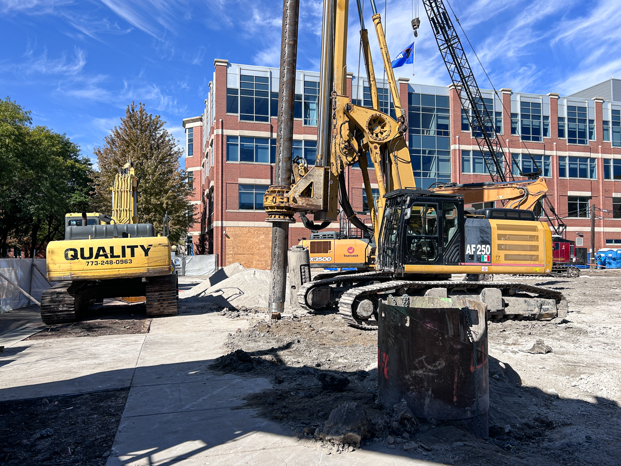 DePaul Athletics practice facility caisson work