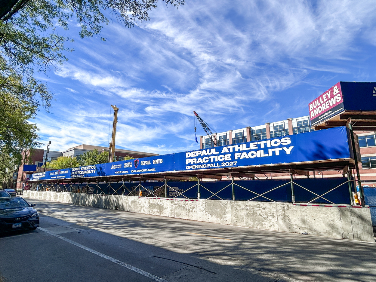 DePaul Athletics practice facility caisson work