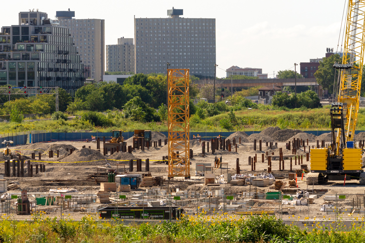 McDonald's Park east tower crane planted