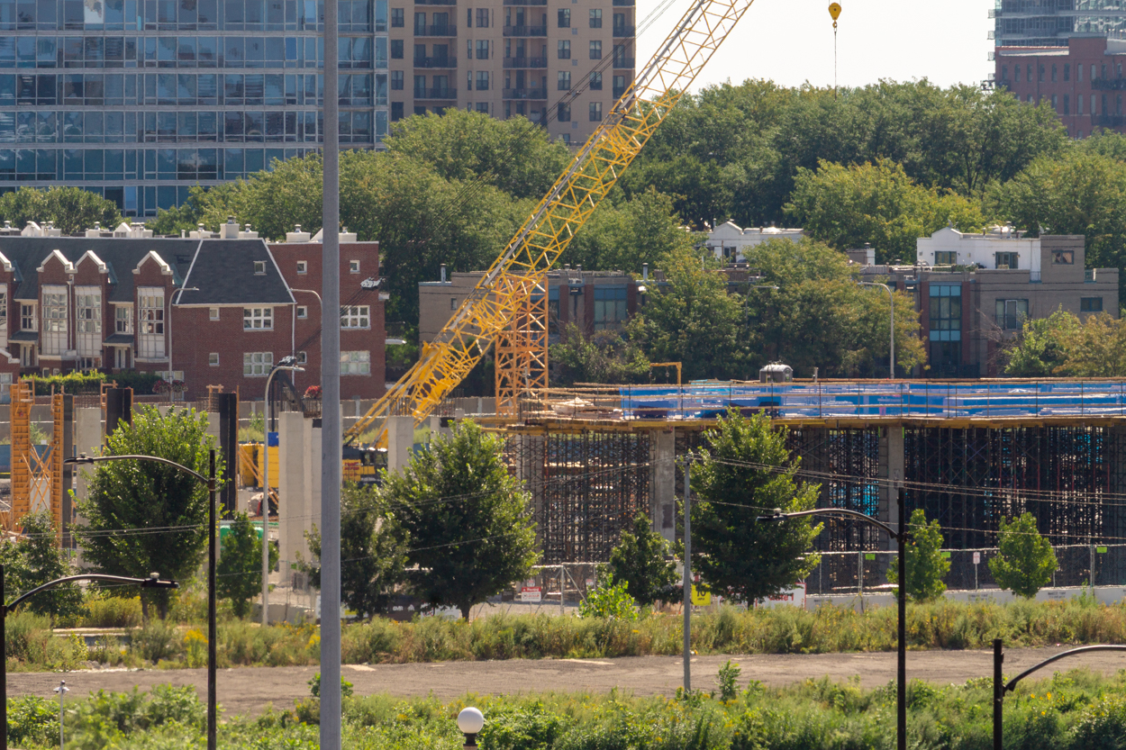 McDonald's Park east tower crane planted