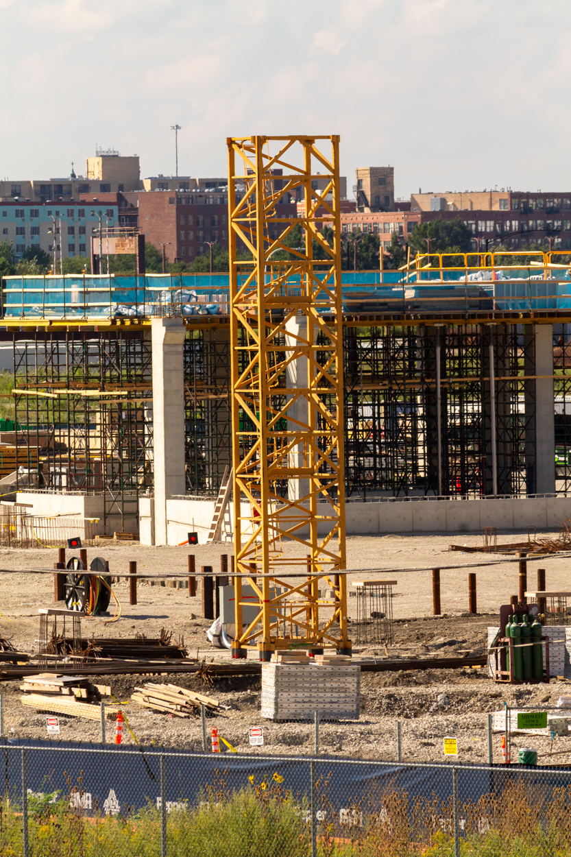 McDonald's Park east tower crane planted