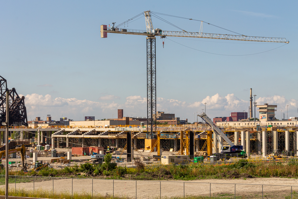 McDonald's Park east tower crane planted