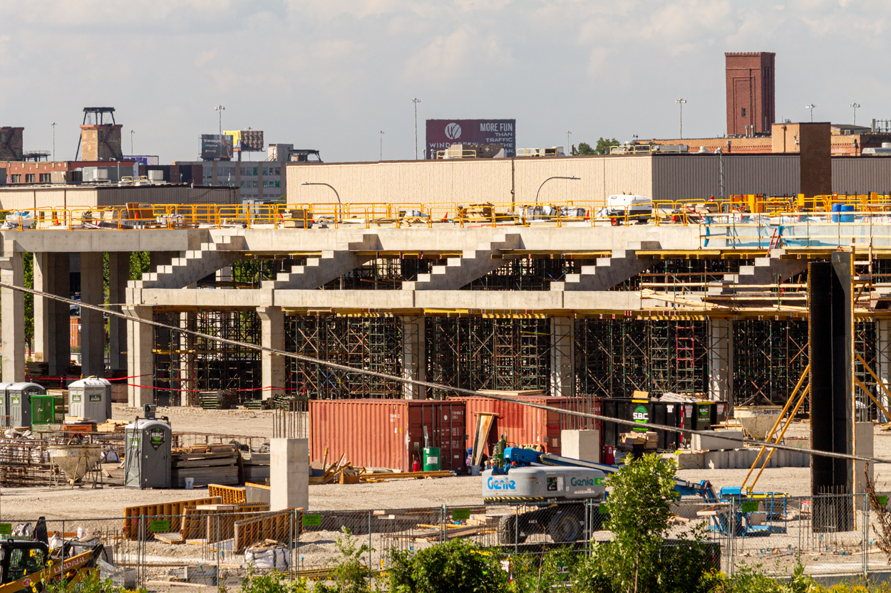 McDonald's Park east tower crane planted