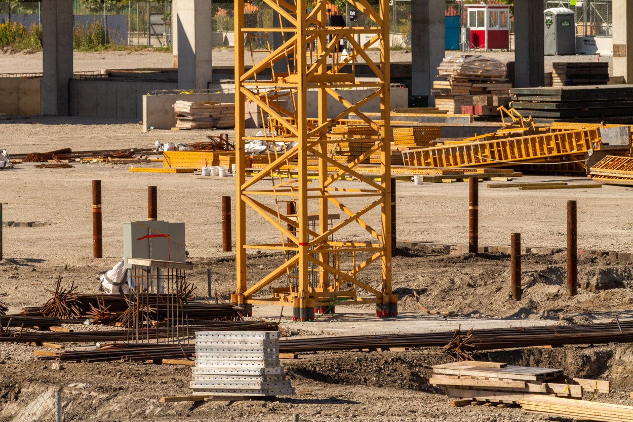 McDonald's Park east tower crane planted