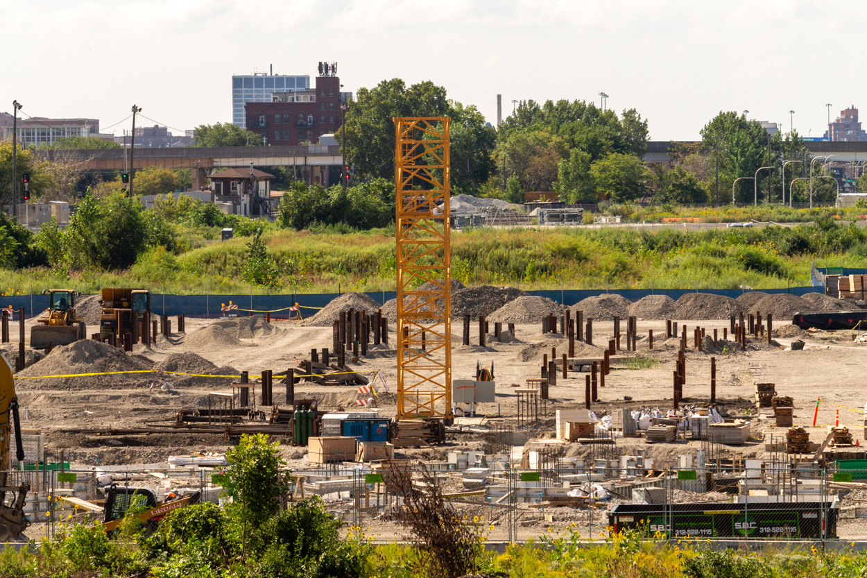 McDonald's Park east tower crane planted