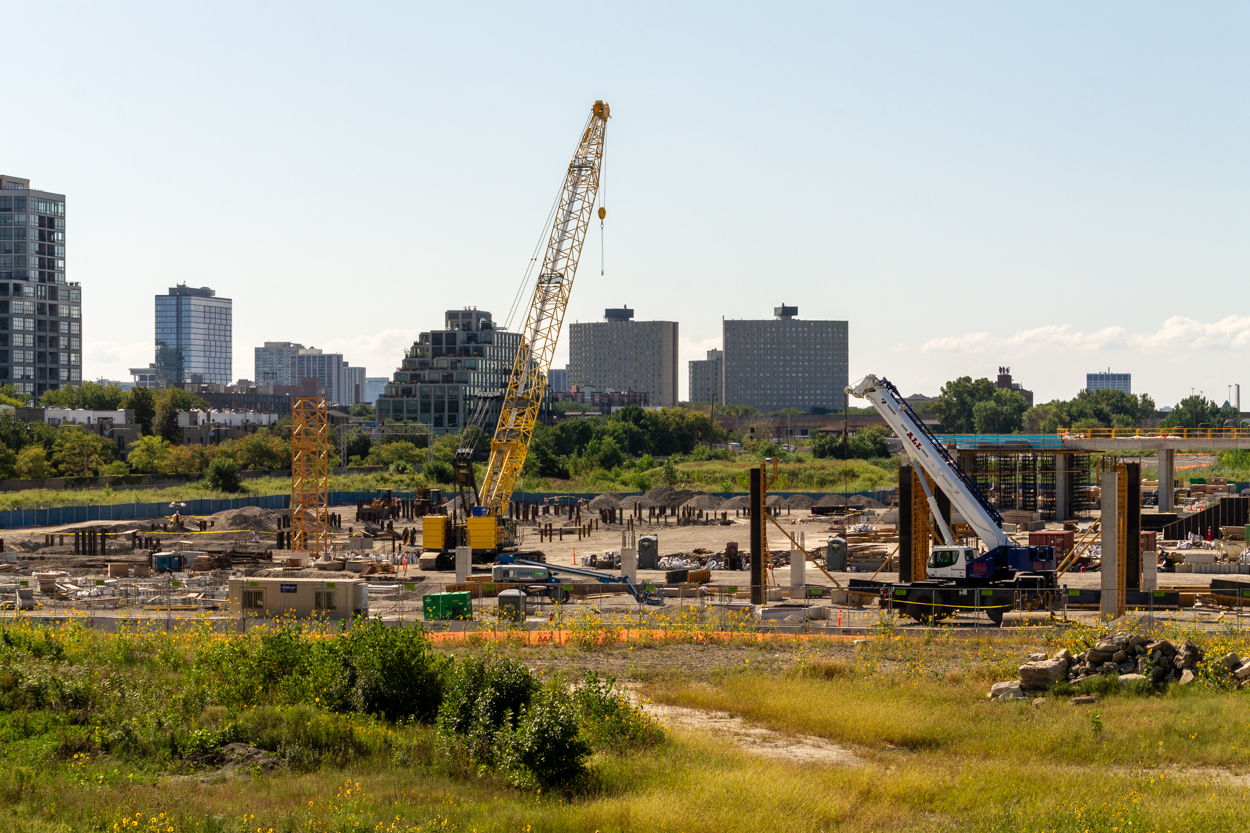 McDonald's Park east tower crane planted
