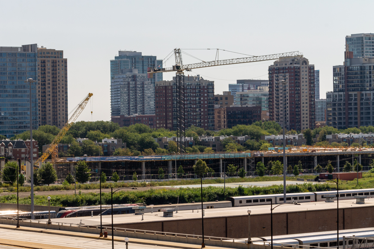 McDonald's Park east tower crane planted