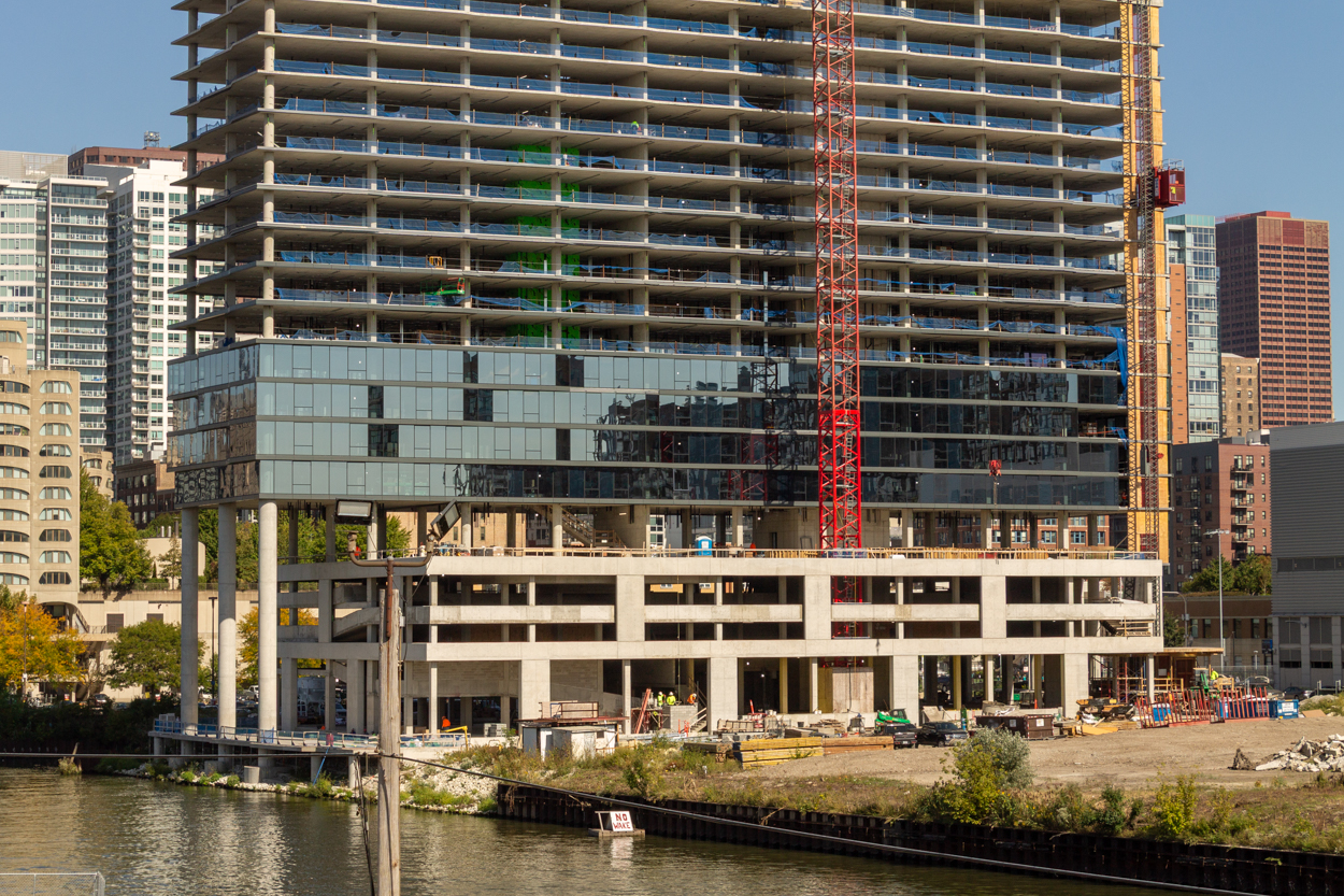 1010 South Wells glass curtain wall update October 2026