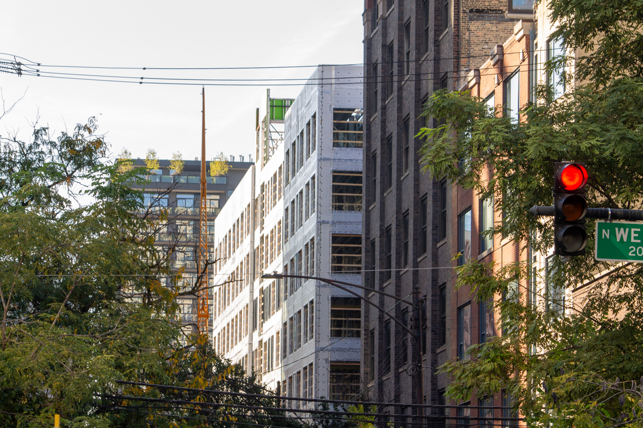 310 West Huron topped out, October 2026 update