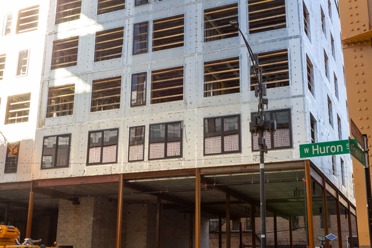 310 West Huron topped out, October 2026 update