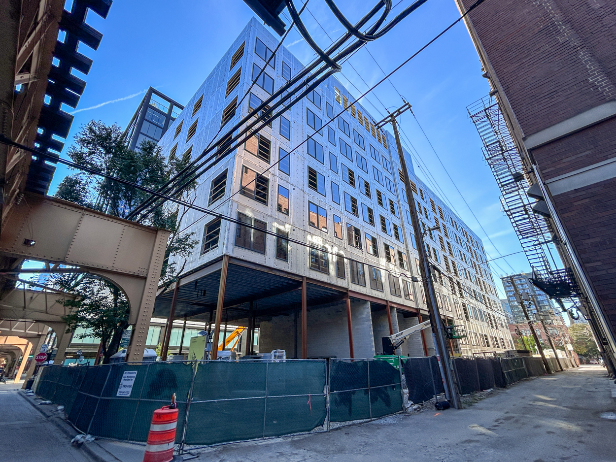 310 West Huron topped out, October 2026 update