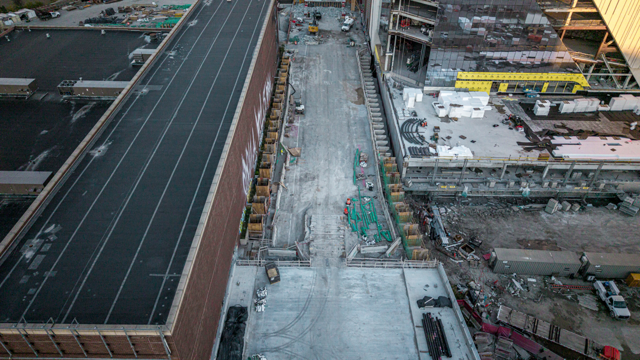 Patrick Williams aerial views Chicago Avenue Bridge and Halsted Street Viaduct