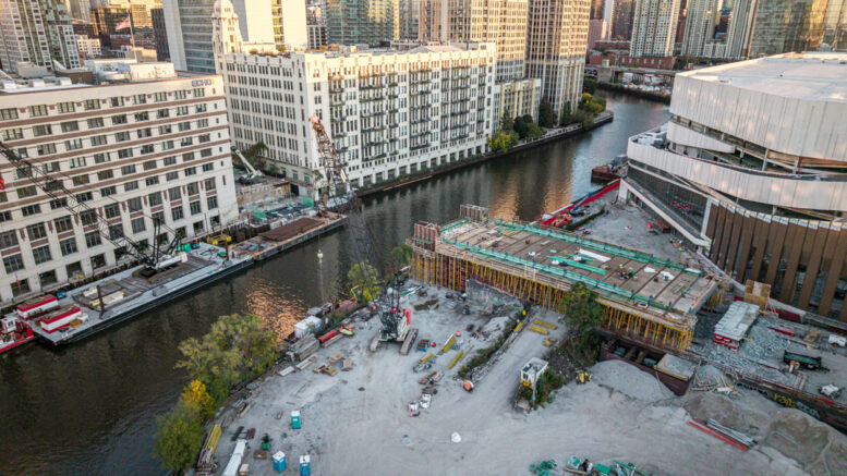 Patrick Williams aerial views Chicago Avenue Bridge and Halsted Street Viaduct
